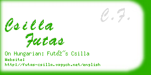 csilla futas business card